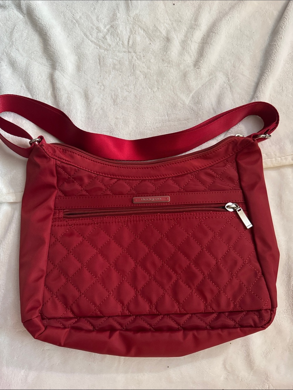 Travelon Quilted Crossbody Bag in Red
